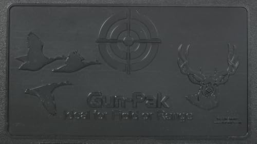 54 Inch Weather-Resistant Gun Case with Foam Interior and Lock Tabs - Black Tactical Hard Case