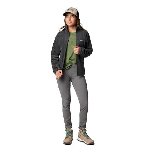 Columbia Women's Benton Springs Full Zip Fleece Jacket Large Charcoal Heather