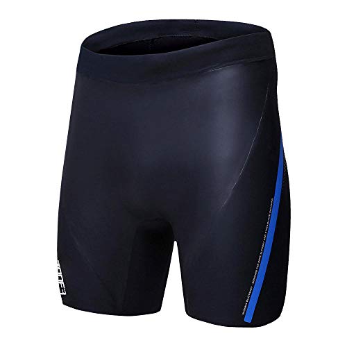 ZONE3 Neoprene Buoyancy Shorts 5/3mm Black Blue Large for Water Sports