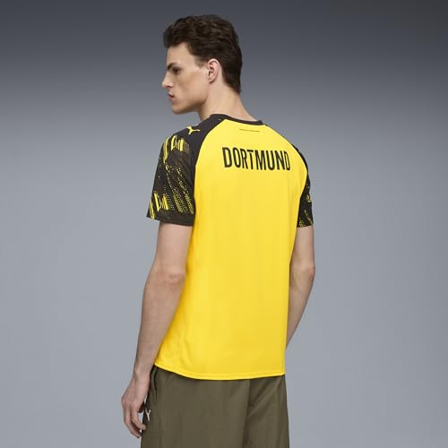 PUMA Men's Borussia Dortmund 25/26 Home Replica Soccer Jersey Large Yellow/Black