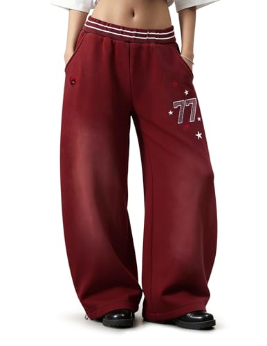 Aelfric Eden X-Small Red Baggy Cargo Sweatpants Men Women Loose Fit Streetwear