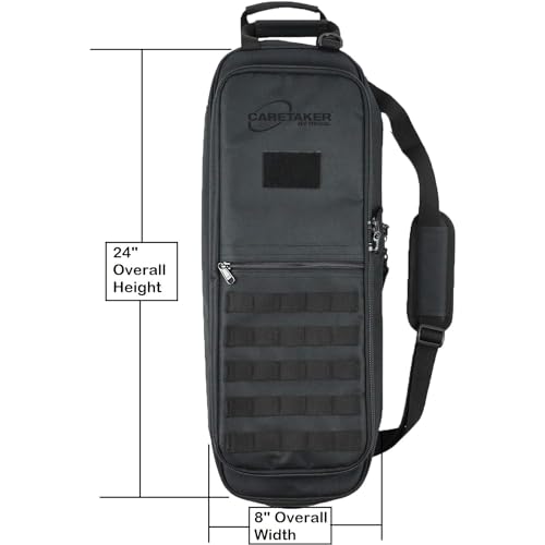 Takedown Gun Bag with MOLLE Locking Compartments Padded Handles Black