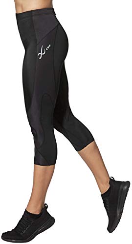 CW-X Women's Stabilyx Mid Rise 3/4 Compression Tights Black Medium