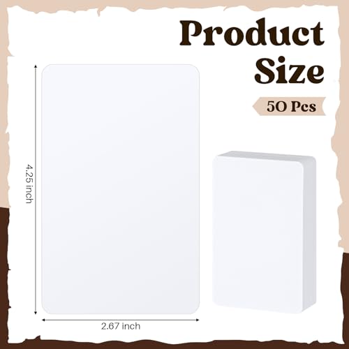 White Trading Card Dividers 50 Pieces Tall Plastic Organizer Pages