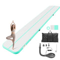 20ft Green Inflatable Gymnastics Air Tumble Track with Pump & Carry Bag - Home & Training