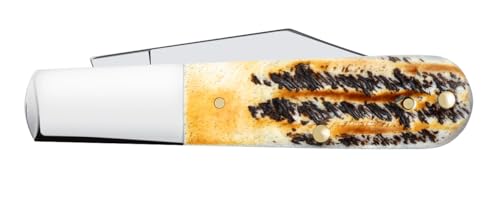Case CA65339 Bonestag 6.5" Pocket Knife with Mirror Finish Stainless Steel Blades