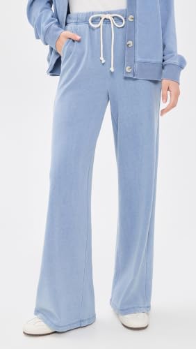 Z SUPPLY Women's Hunter Knit Denim Pants Small Santorini Indigo Relaxed Fit