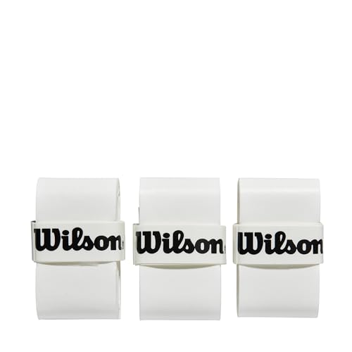 Wilson Pro Padel Overgrip 50 Pack - White, Thin Stretch Felt for Rackets