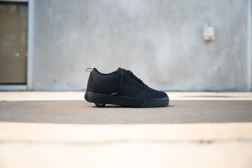 Heelys Pro 20 Shoes for Kids & Adults - Black, Big Kid Size 7, Canvas Skate Sneakers with Removable Wheels
