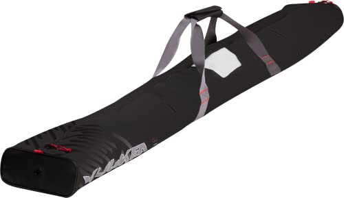 KULKEA Kantaja Ski Sleeve 140-160cm Black/Red Waterproof Ski Bag with Padded Handles