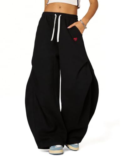 Aelfric Eden Wide Leg Sweatpants Women Small Black Lounge Pants