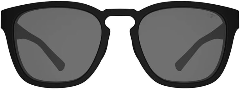 Tifosi Optics Smirk Sunglasses - Blackout Frame with Smoke Polarized Lenses for Ultimate Clarity