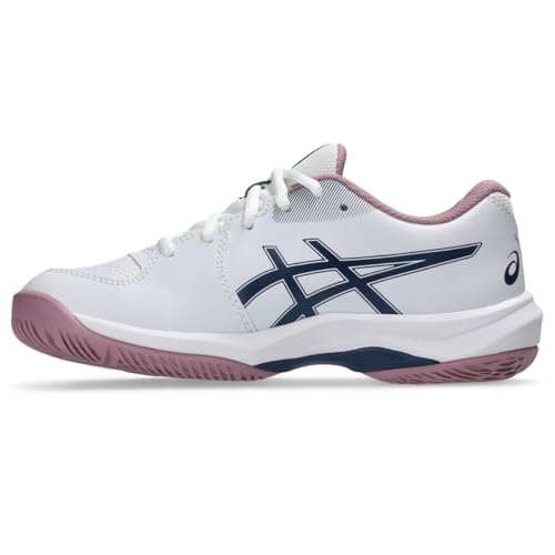 Kids Tennis Shoes - ASICS Gel-Game Grade School White Blue 4.5 Big Kid