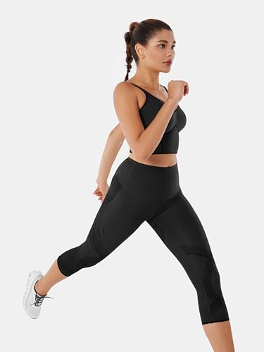Fanka Black Reversible Body Sculpt Leggings with Side Pockets - Size 10, No Camel Toe, 360° Core Support