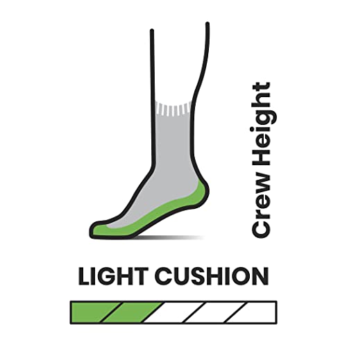 Unisex Hike Classic Edition Light Cushion Crew Socks - Large Charcoal