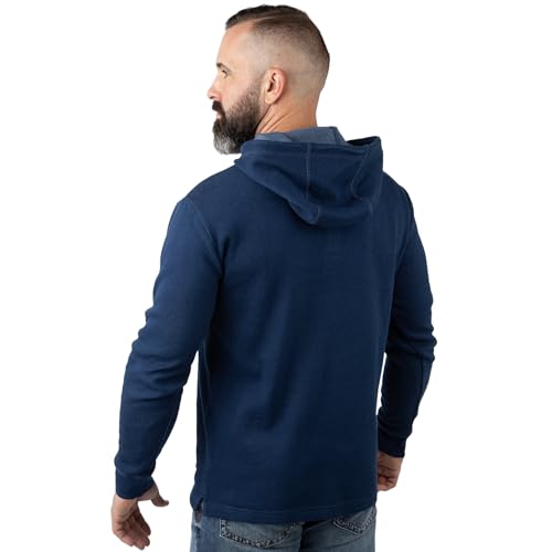 Field & Stream Men's Double Reed Hoodie XL Navy Blue Thermal Casual Sweatshirt