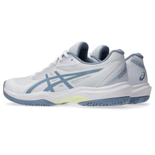 Women's Pickleball Shoes - ASICS Game FlyteFoam, White & Calm Indigo, Size 8.5