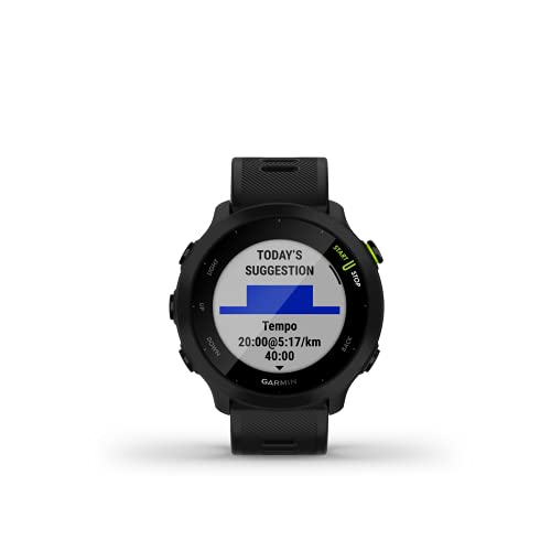Garmin Forerunner 55 GPS Running Watch Black with Daily Workouts & Long Battery