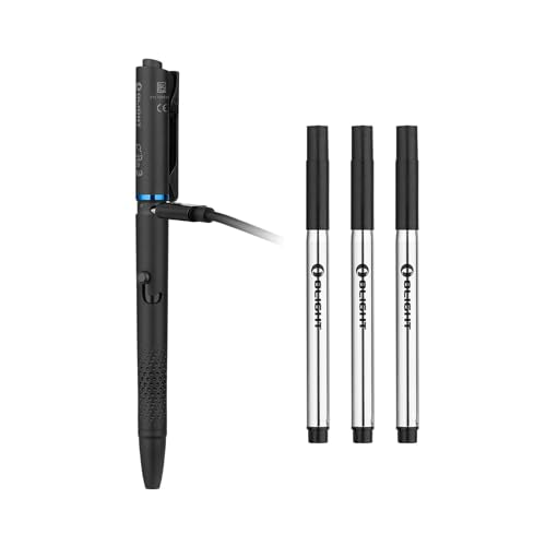4-in-1 Rechargeable Pen Light with Gel Ink Refills for Office & Inspection