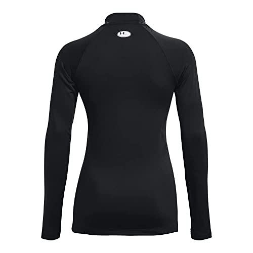 Under Armour Women's Authentics Mock Neck T-Shirt - Medium Black & White
