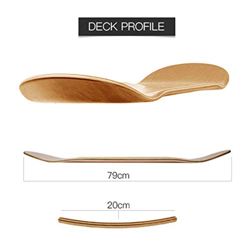 Maple Skateboard Decks Double Tail 8" x 31.75" Light Deck with Grip Tape - 1 PCS