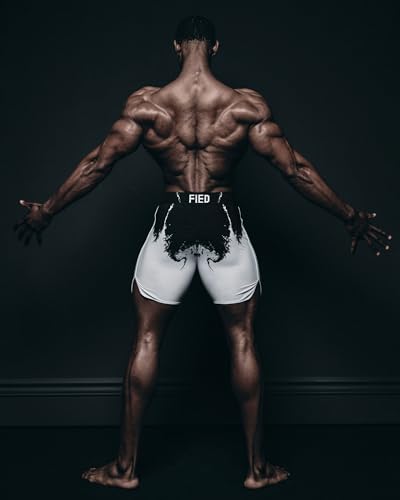 15-Inch Men's Physique Competition Shorts - Black & White Variation