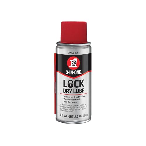 3-IN-ONE Lock Dry Lube Spray 2.5 OZ - 12-Pack for Locks & Keys
