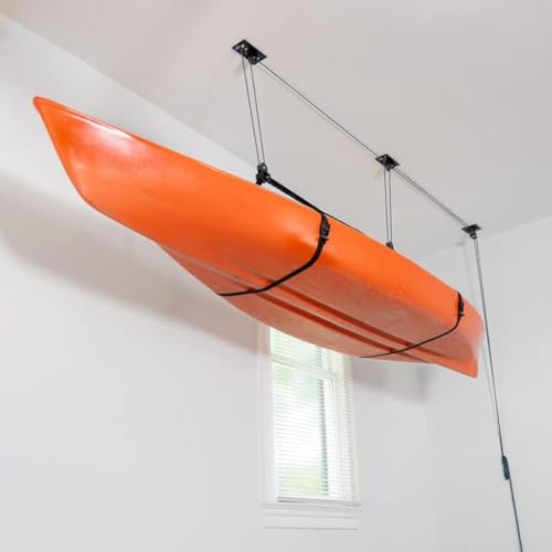 Teal Triangle EasyLift Kayak Pulley Hoist 150 lb Capacity - Garage Storage