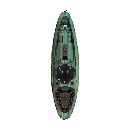 Pelican Sentinel 100X Angler Sit-On-Top Fishing Kayak - Fade Black Green, Lightweight, 9'6"