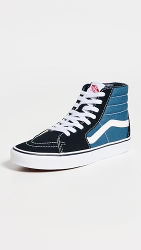 Vans Unisex UA Sk8-Hi Top Sneakers Navy White 13.5 Women / 12 Men