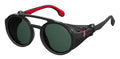 Carrera Unisex 5046/S Sunglasses Black Green 49mm UV Protective Eyewear