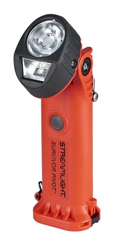 Streamlight Survivor Pivot 325-Lumen Right-Angle Flashlight with Batteries - Orange