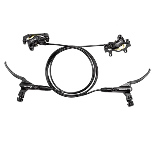 Hydraulic Disc Brake Set for Mountain Bikes - Front & Rear 4 Piston, Bolt-On, Pre-Bled