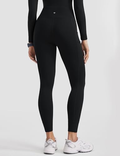 High Waisted Scrub Leggings 25 Inches - Large Black | Medical Workwear