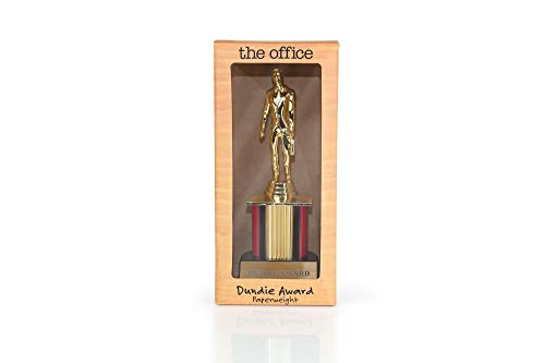 The Office Dundie Award Replica Trophy with 6 Interchangeable Plates - 8 Inches Tall