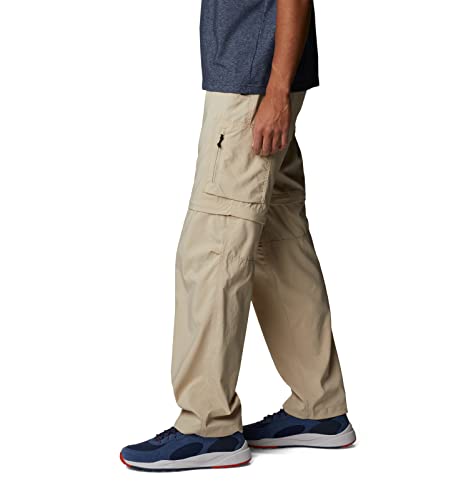 Men's Convertible Hiking Pants - 34W x 30L, Ancient Fossil - Outdoor Utility Pants