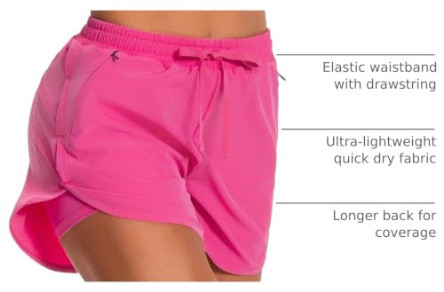 Women's 2-in-1 Athletic Running Shorts with Liner and Zipper Pockets