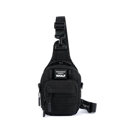 Mini Tactical Sling Bag - 4L Crossbody Backpack with Multiple Pockets - Alpha Black