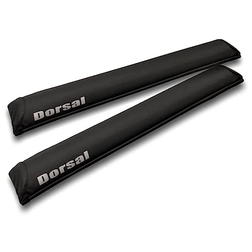DORSAL Aero Roof Rack Pads - SunGuard No Fade, 28 Inch Black - Pack of 2 for Crossbars, Surfboards, Kayaks, Snowboards
