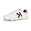 KELME Men’s Soccer Cleats Pro Calfskin Leather White 9 Outdoor Firm Ground Football Shoes
