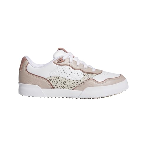 adidas Women's Retrocross 25 Spikeless Golf Shoes White/Wonder Taupe/Warm Clay - Size Options