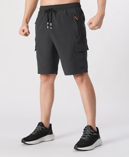 Boys Cargo Shorts - Quick Dry Lightweight Hiking Shorts with Zipper Pockets, Variation 11-12 Ll069l.blue