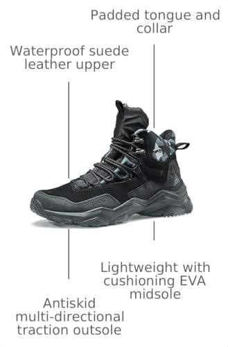 Men's Waterproof Lightweight Hiking Boots - Wild Wolf Mid Venture