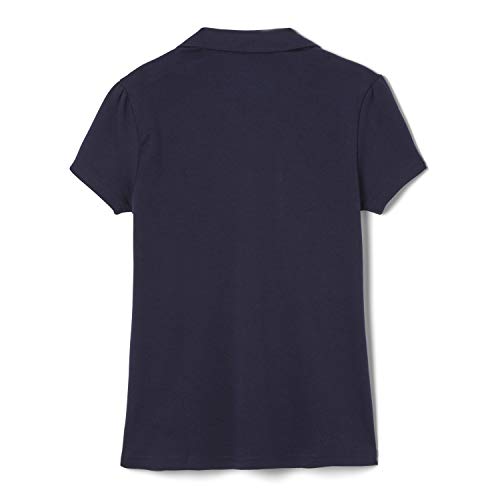 Toddler Girls French Toast Short Sleeve Polo with Peter Pan Collar - Large Navy Blue