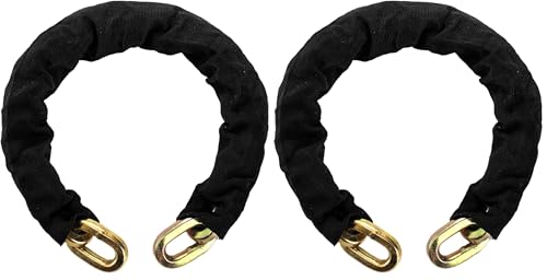 2 Feet Hardened Steel Security Chain Pack of 2 3/8" Heavy Duty Square Link Bike Chain