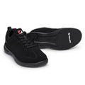 Men's Bowling Shoes Microfiber Lace-Up with Dual Sliding Soles - Black, Size 9