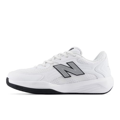 New Balance Mens 696v7 Tennis Shoes White Black 9 X-Wide Breathable Lightweight