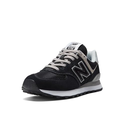 New Balance Women's 574 Core Sneakers 10.5 Wide Black/Nb White