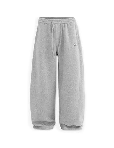 Aelfric Eden Men's Gray Wide Leg Sweatpants with Pockets, Casual Lounge & Athletic Pants, Small