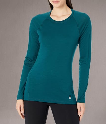 SmartWool Women's All-Season Merino Base Layer Crew - Large Twilight Blue